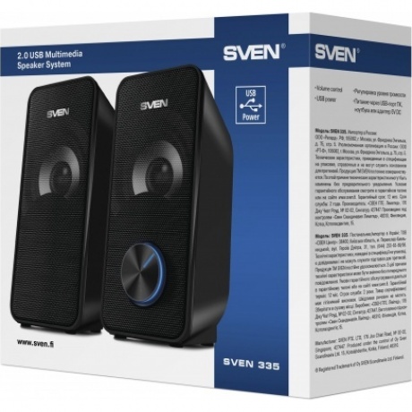 Колонки SVEN 335 чёрные 2x3W USB - фото 8