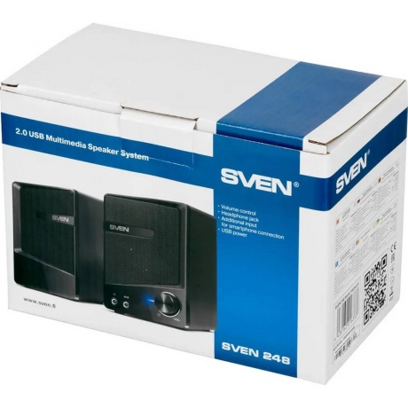 Колонки SVEN 248 USB2.0 2x3 Вт(RMS) чёрный - фото 8