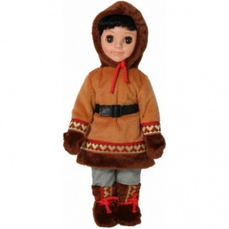 Кукла Мальчик в костюме народов Севера Весна, 30 см пластмассова...