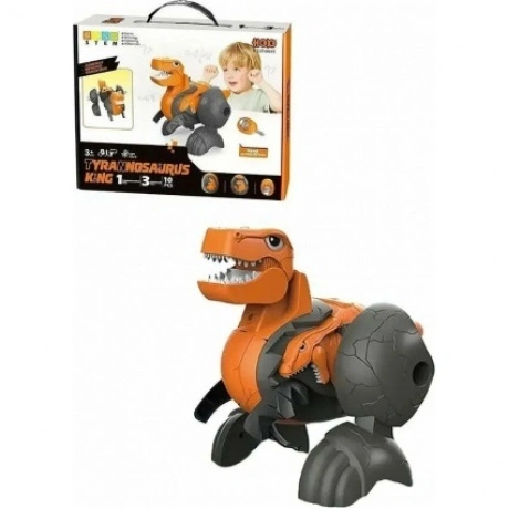 Сборная игрушка-конструктор TYRANNOSAURUS (свет,звук) в коро бке...