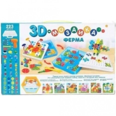3D-мозаика с шуруповёртом Zabiaka "Ферма" арт.SL-02623/4301031