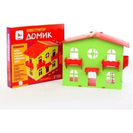 Конструктор Ракета "Домик №1" салатово-красный арт.Р3108