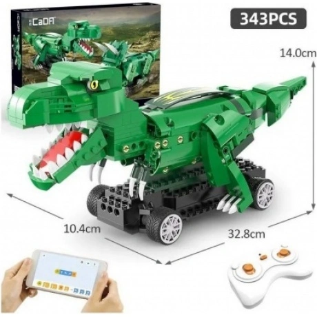 Конструктор "T-Rex" 343 детали на РУ в коробке подвижные элемент...
