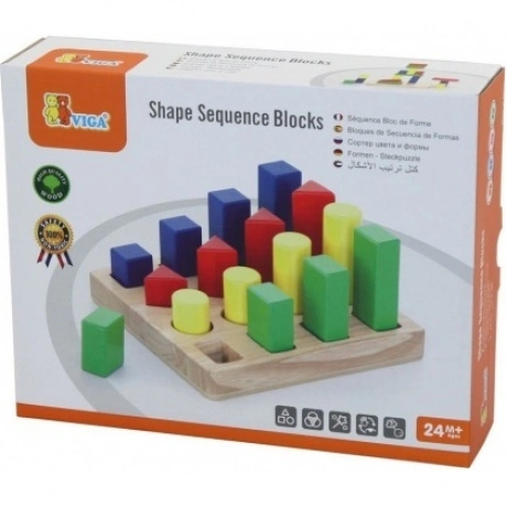 Игра "Блочные геометрические фигуры" в кор. VIGA 51367