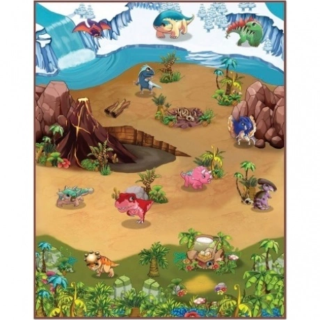 Игровой коврик "Динопарк 3D" 90*120 см, Кнопа 657043