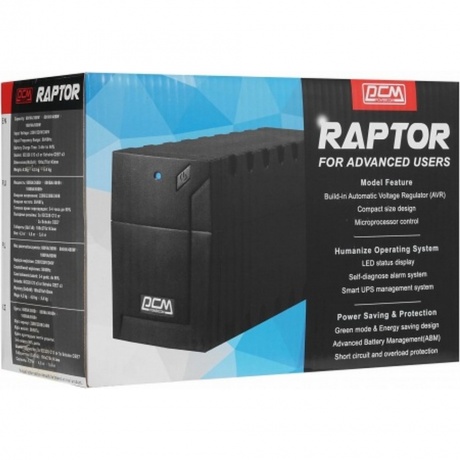 ИБП Powercom Raptor RPT-600A EURO черный - фото 5