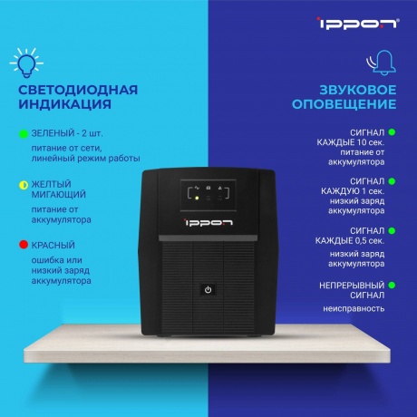 ИБП Ippon Back Basic 2200 Euro черный - фото 7