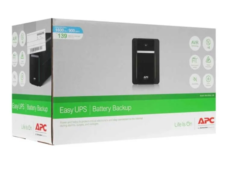 ИБП APC Easy-UPS BVX1600LI-GR black (BVX1600LI-GR) - фото 10