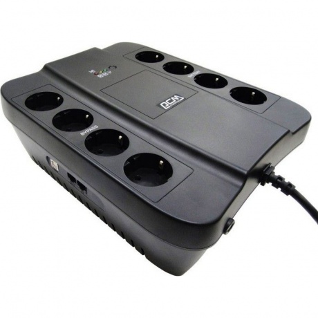 ИБП Powercom Spider SPD-650U 390Вт 650ВА, черный - фото 1