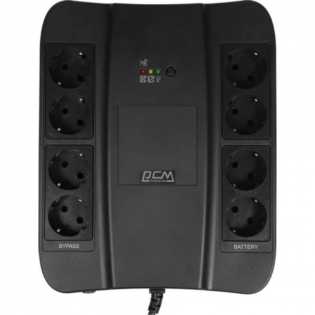 ИБП Powercom PCM SPD-1000U 550Вт 1000ВА черный - фото 2