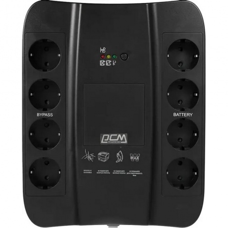 ИБП Powercom Spider SPD-850U 510Вт 850ВА черный - фото 2