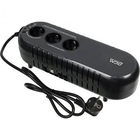 ИБП Powercom WOW 700U 350Вт 700ВА черный - фото 3