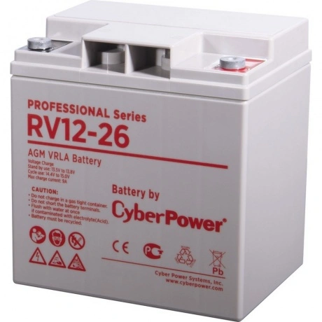 Аккумуляторная батарея CyberPower RV 12-26 напряжение 12В, емкос...