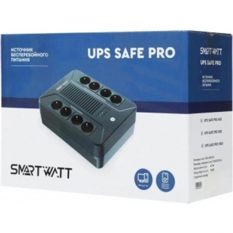 Источник бесперебойного питания Smartwatt Safe Pro 360Вт 600ВА черный - фото 13