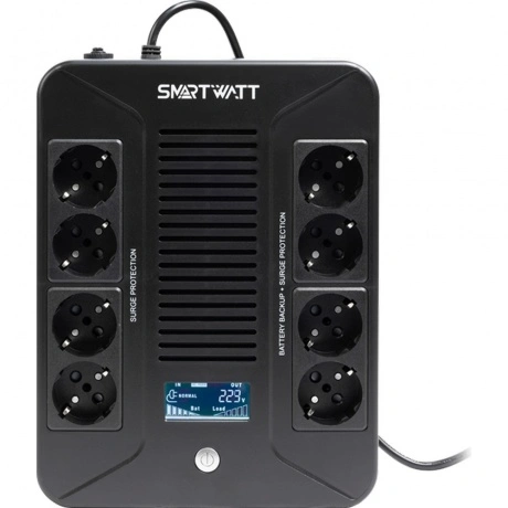 ИБП SMARTWATT UPS SAFE PRO LCD 600 600/360 ВА/Вт
