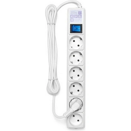Сетевой фильтр Power Cube SPG(5+1)-16B-3М-WHITE 3м (6 розеток) б...