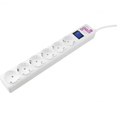 Сетевой фильтр Power Cube SPG(5+1)-16B-5М-WHITE 5м (6 розеток) б...