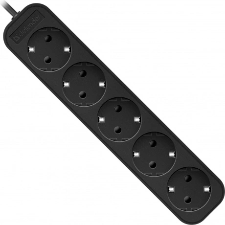 Сетевой фильтр Defender M518 1.8м, 5 розеток (99329)