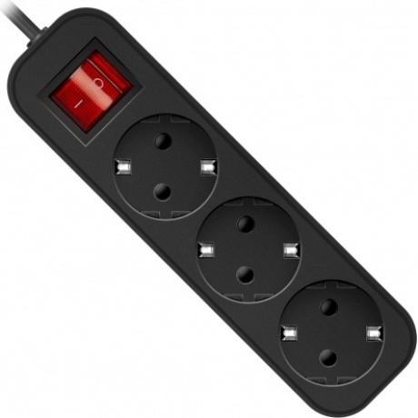 Удлинитель Defender G350 5м, 3 розетки (99335) Black - фото 1