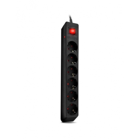 Сетевой фильтр Sven Optima 6 Sockets 1.8m Black SV-021016