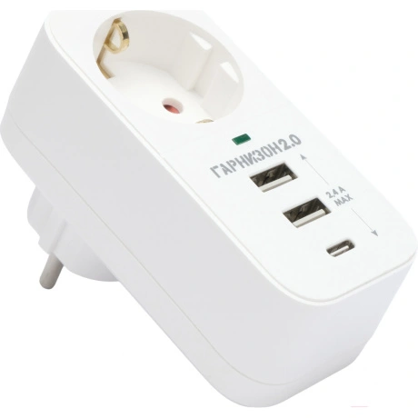 Сетевой фильтр Гарнизон 1 Socket White SKT-1-CU2-W