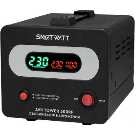 Стабилизатор напряжения Smartwatt AVR Tower 500RF 500ВА черный - фото 1