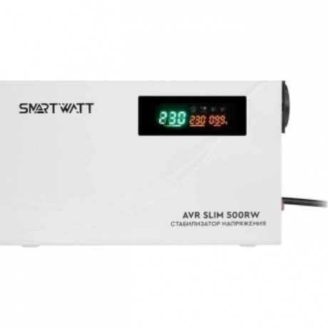 Стабилизатор напряжения Smartwatt AVR Slim 500RW 500ВА белый - фото 3