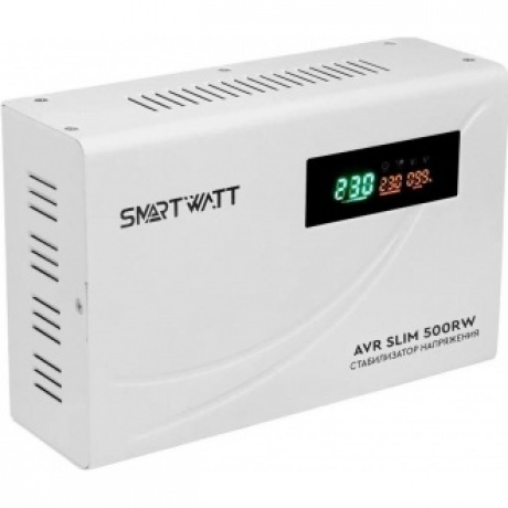 Стабилизатор напряжения Smartwatt AVR Slim 500RW 500ВА белый - фото 8