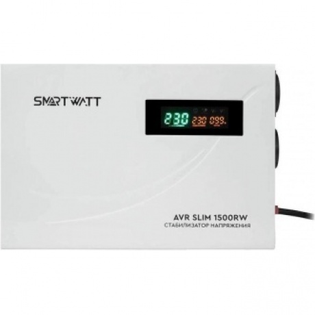 Стабилизатор напряжения Smartwatt AVR Slim 1500RW 1500ВА белый - фото 2