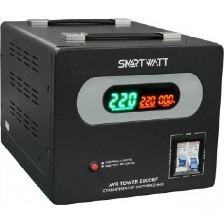 Стабилизатор напряжения Smartwatt AVR Tower 5000RF 5000ВА черный
