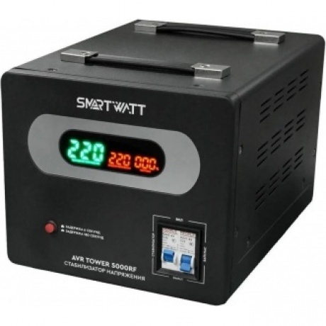 Стабилизатор напряжения Smartwatt AVR Tower 5000RF 5000ВА черный - фото 2