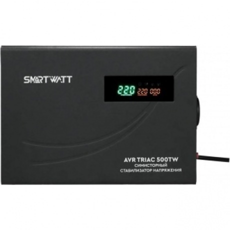 Стабилизатор напряжения Smartwatt AVR Triac 500TW 500ВА черный - фото 2