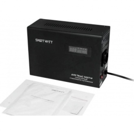 Стабилизатор напряжения Smartwatt AVR Triac 500TW 500ВА черный - фото 8