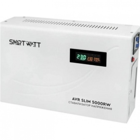 Стабилизатор напряжения Smartwatt AVR Slim 5000RW 5000ВА белый - фото 1