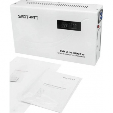 Стабилизатор напряжения Smartwatt AVR Slim 5000RW 5000ВА белый - фото 8