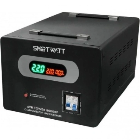 Стабилизатор напряжения Smartwatt AVR Tower 8000RF 8000ВА черный