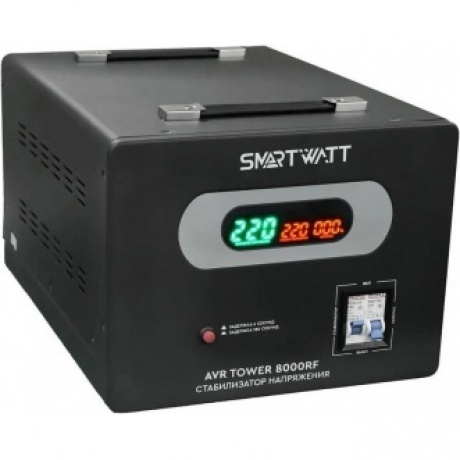 Стабилизатор напряжения Smartwatt AVR Tower 8000RF 8000ВА черный - фото 5