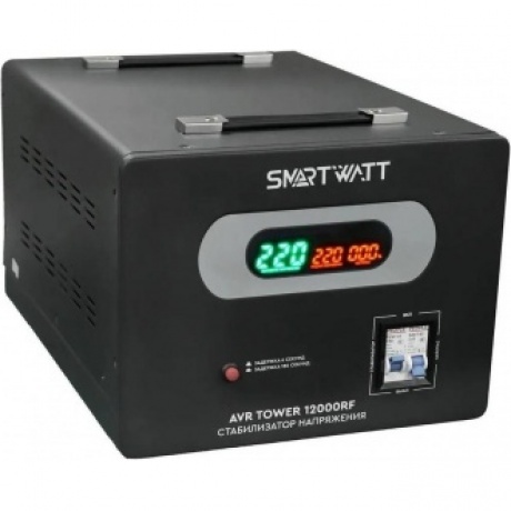 Стабилизатор напряжения Smartwatt AVR Tower 12000RF 12000ВА черный - фото 4