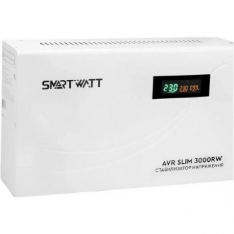 Стабилизатор напряжения Smartwatt AVR Slim 3000RW 3000ВА белый - фото 2