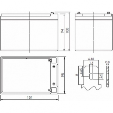Батарея для ИБП Powerman CA12140 - фото 3