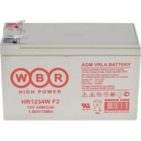 Батарея для ИБП WBR 12V 9Ah HR1234W F2 - фото 2