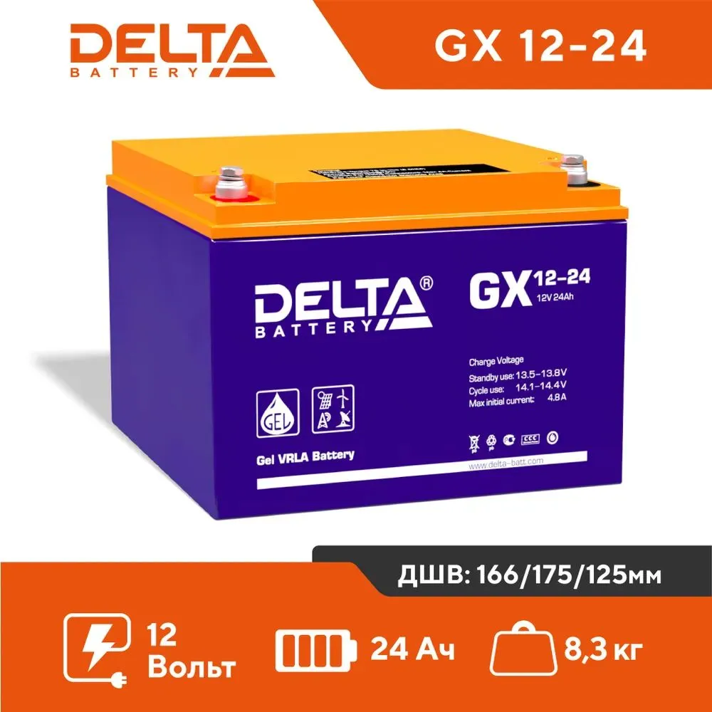 Батарея для ИБП Delta GX 12-24 - фото 3