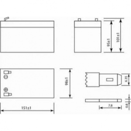 Батарея для ИБП Delta Security Force SF 1212 - фото 5