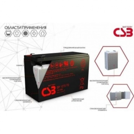 Батарея для ИБП CSB GP12170 B3 12В 17Ач - фото 7