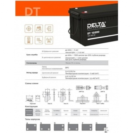 Батарея для ИБП Delta DT 12012 12В 1.2Ач - фото 10