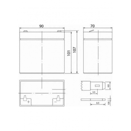 Батарея для ИБП Delta DT 12045 12В 4.5Ач - фото 11