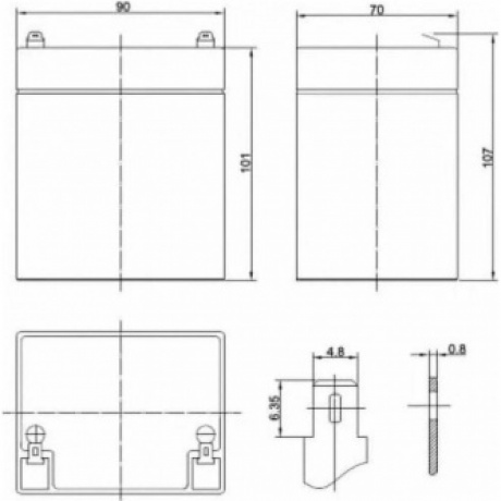 Батарея для ИБП Delta HR 12-5 12В 5Ач - фото 12