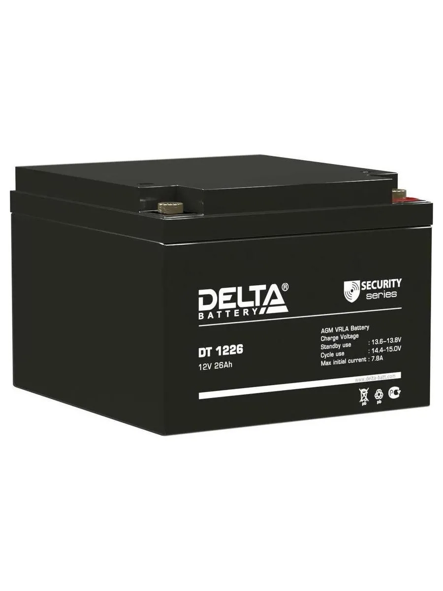 Батарея для ИБП Delta DT 1226 12В 26Ач - фото 1