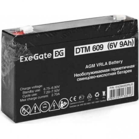 Батарея для ИБП Exegate EX294052 6В 9Ач - фото 6