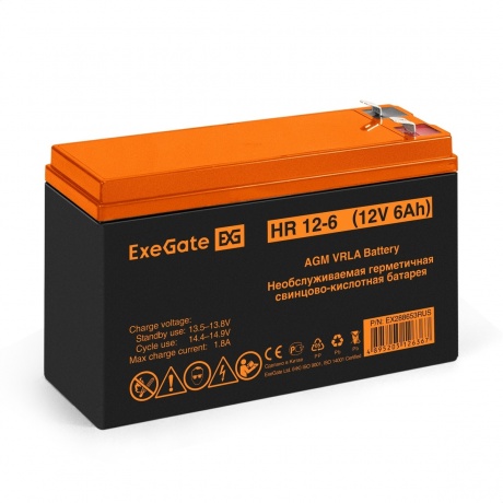 Батарея для ИБП ExeGate HR 12-6 (EX288653RUS) - фото 1